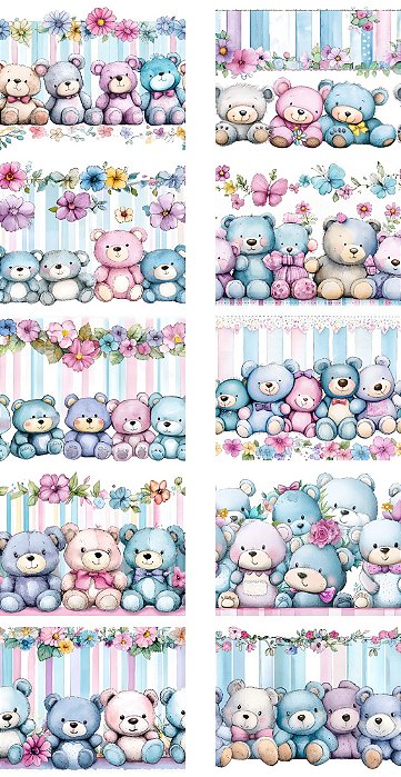 D1853 - Barrado Ursinho Lilac