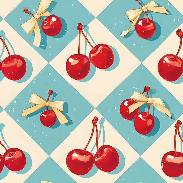 D1856- Cherry Bow Losango