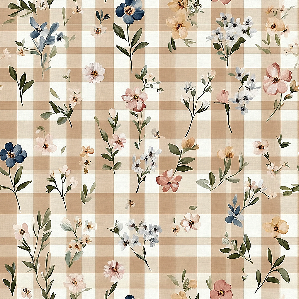 D1903 - Pet Chic Flores no Xadrez