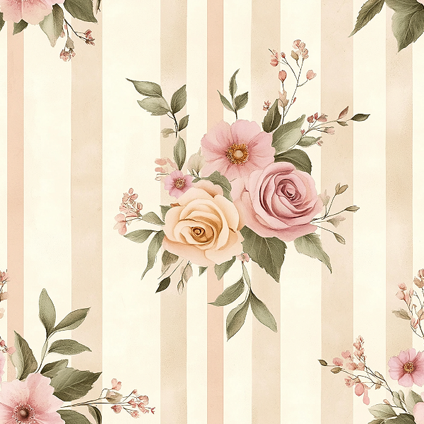 D1912 - Rosas no Listrado Blush Memories