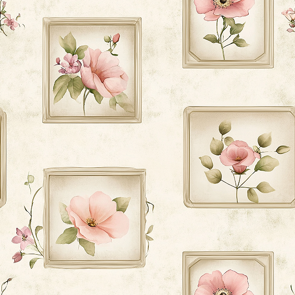 D1913 - Rosas na Moldura Blush Memories