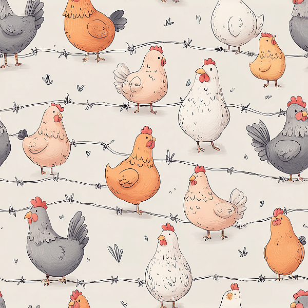 D2156 - Cocoricó Galinhas no Arame