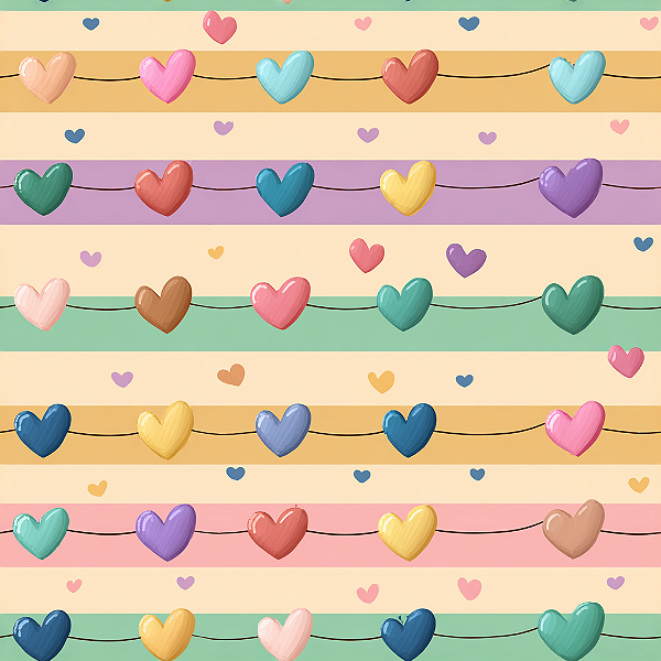 D2123 - Happy Garden Varal de Corações