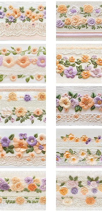 D1960 - BARRADO FLORAL BORDADO