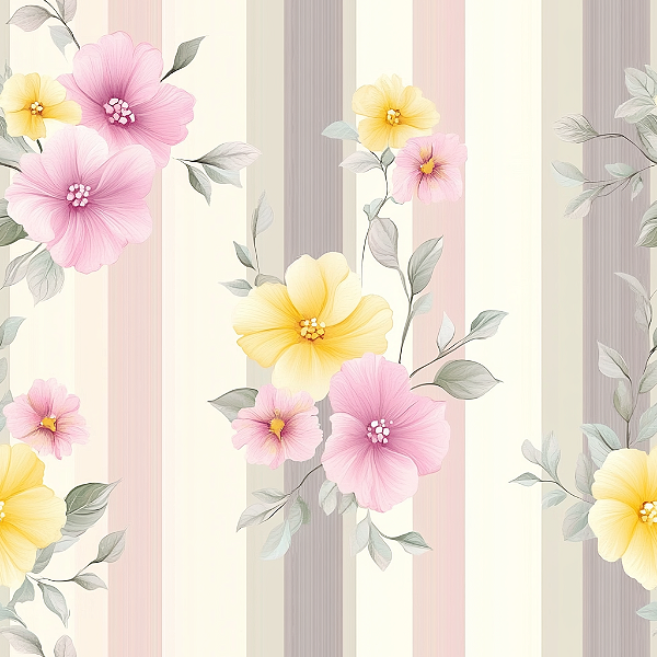 D2229 - Yellow Spring Flores Listradas