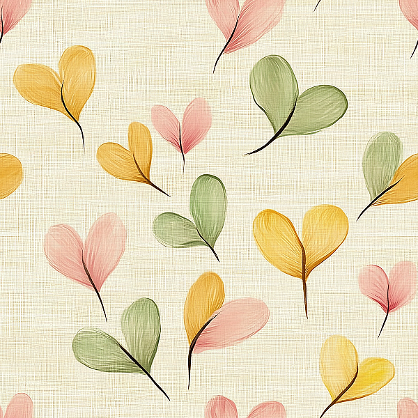 D2277 - Happy Life Folhas Coração