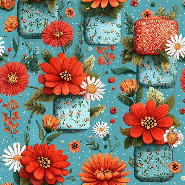 D2282 - Ladybug Quadros e Flores