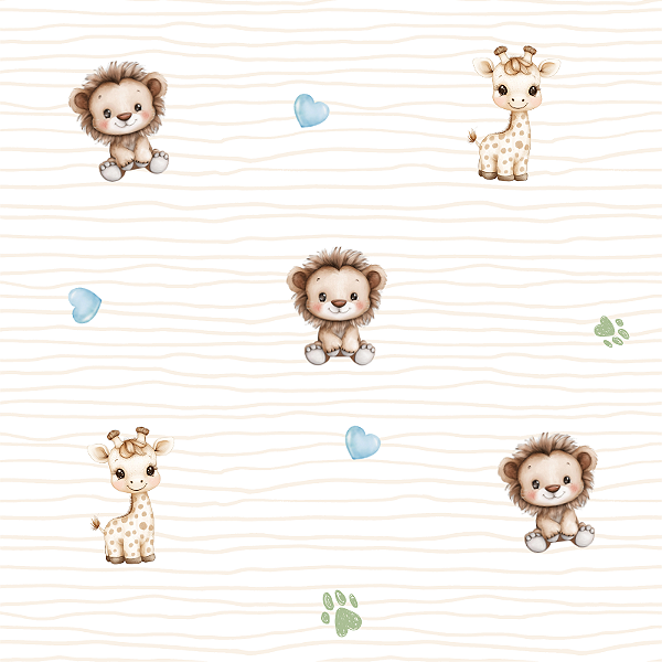 FLE025 - SS Safari Azul FLANELA