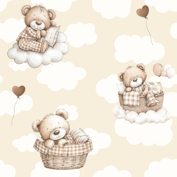 D2312 - Boho Baby Ursinhos Dormindo