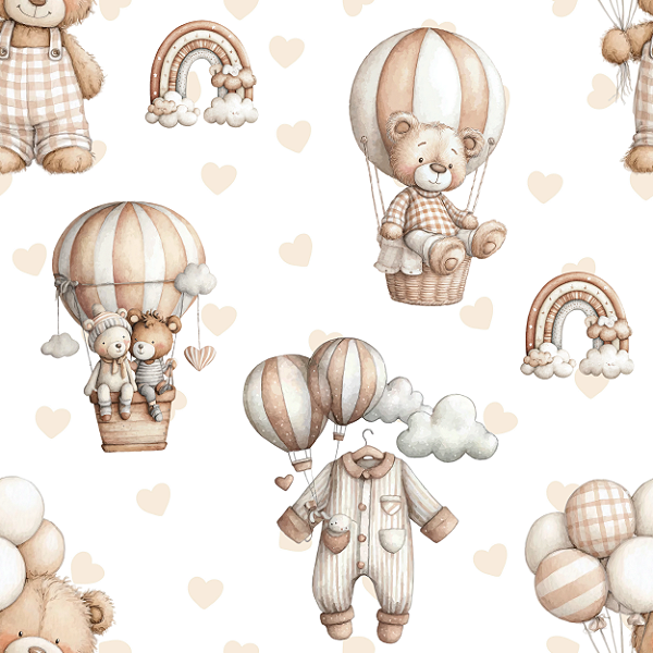 D2313 - Boho Baby Ursinhos no Balão