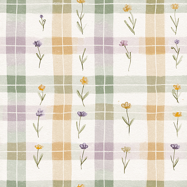 D2529 - Florzinha Romântica Miosotis Xadrez