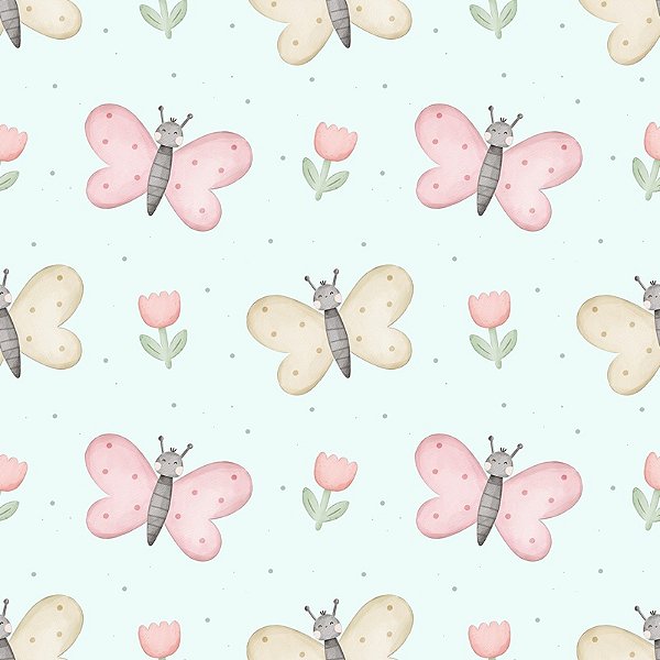 DF029 - Fraldinha Borboleta e Flor