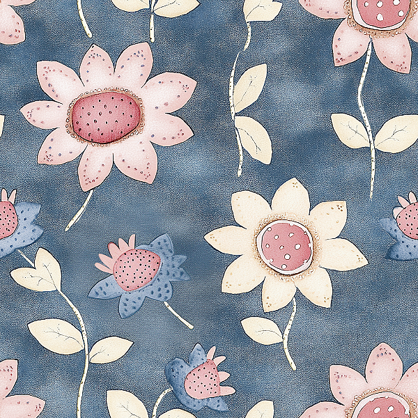 D2454 - Amandita 2 Flores no Azul