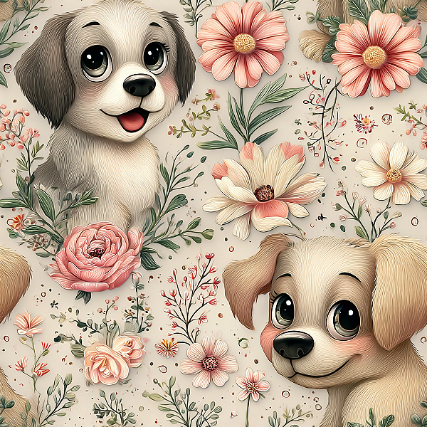 D2369 - Bichinhos no Jardim Cachorrinhos Felizes