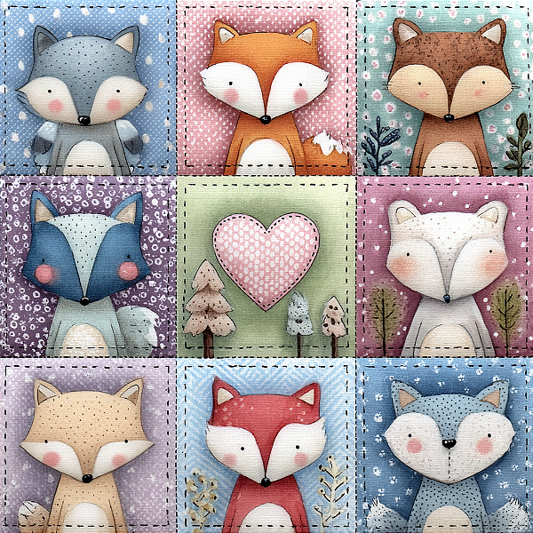 D2404 - Patch Bichinhos Raposinhas