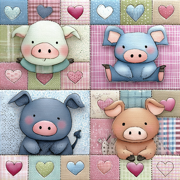 D2410 - Patch Bichinhos Porquinhos