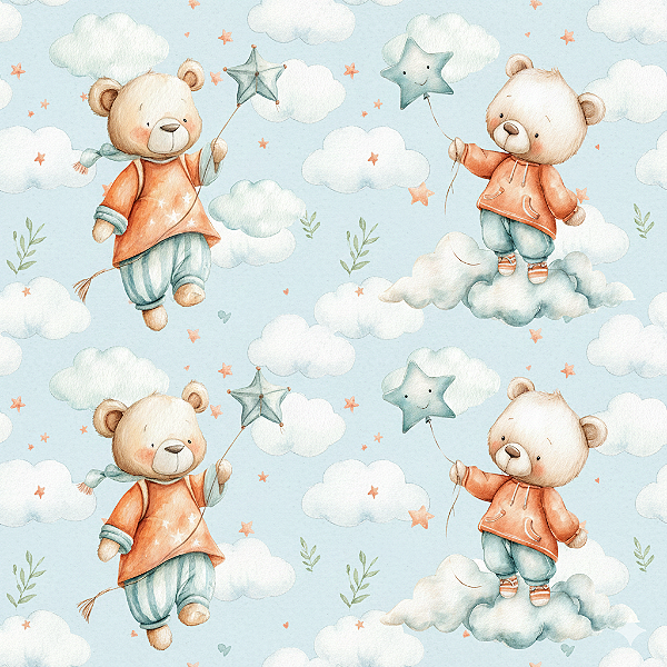 D2459 - Baby Bears Ursinhos com Estrela