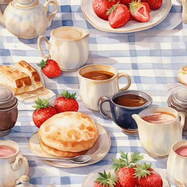 D2472 - Breakfast Fileira de Xícaras
