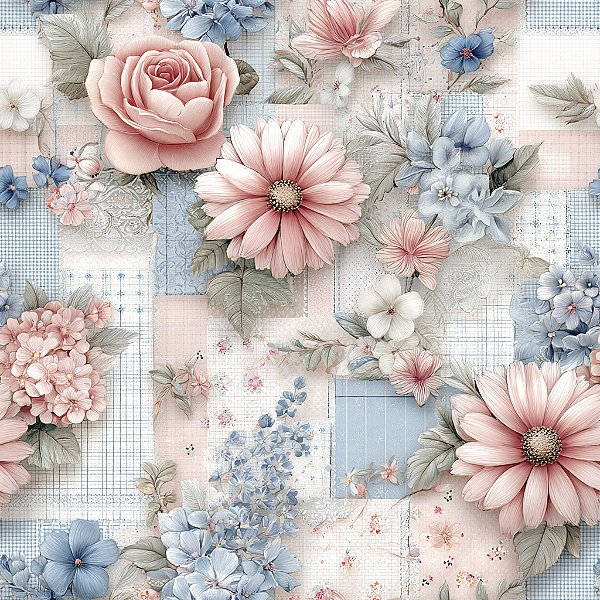 D2506 - Shabby Love Patch Flores