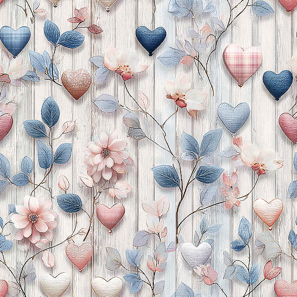 D2507 - Shabby Love Coração na Madeira