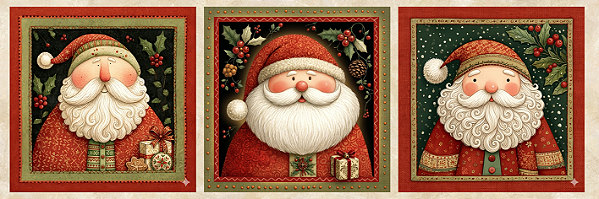 DN420 - NATAL 26 - Painel Almofada Papai Noel