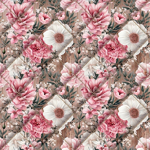 M066 - MATELASSÊ - Flor Wooden Pink