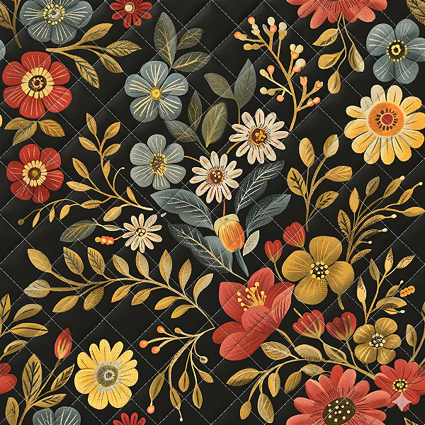 M067 - MATELASSÊ - Flor Noir