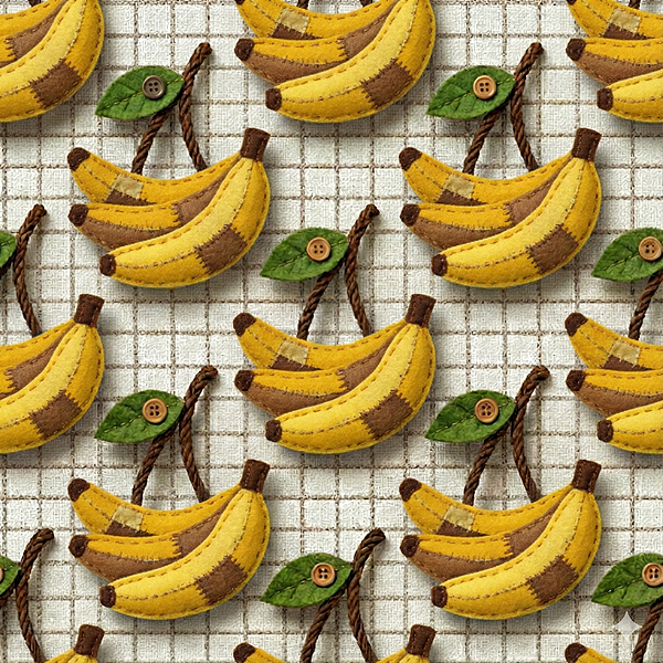 D2560 - Frutas Patchwork Bananas