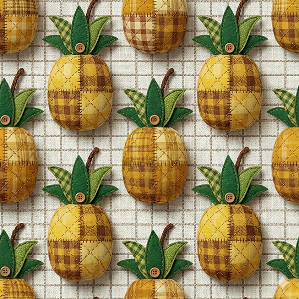 D2564 - Frutas Patchwork Abacaxis