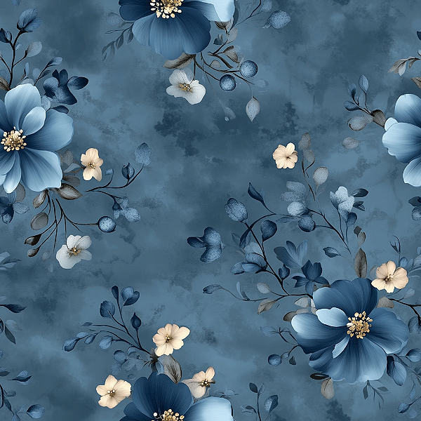 D2578 - Midnight Florzinhas Brancas