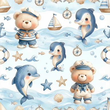 D2600 -Baby Sea - Ursinhos e Golfinhos