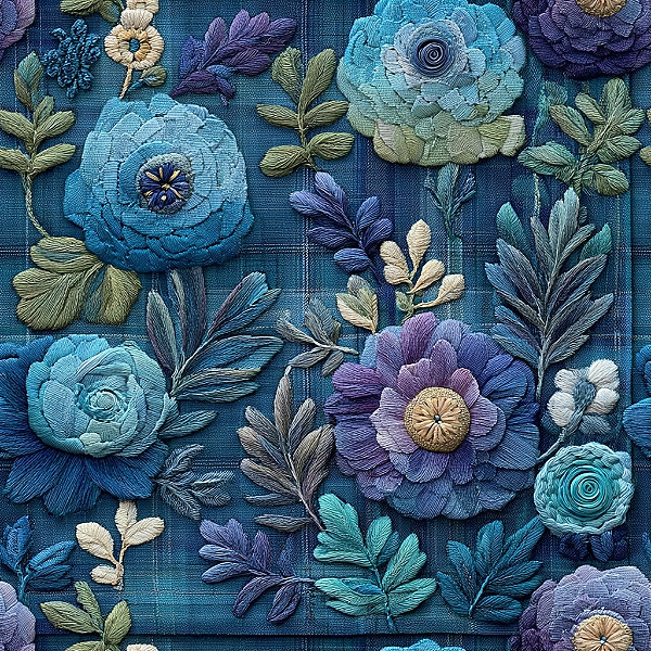 D2615 - Blue Dream Flores no Xadrez