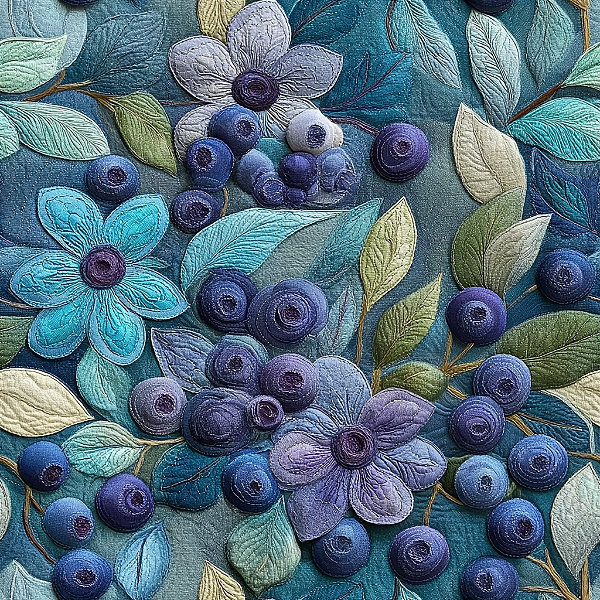 D2616 - Blue Dream Flores e Frutinhas