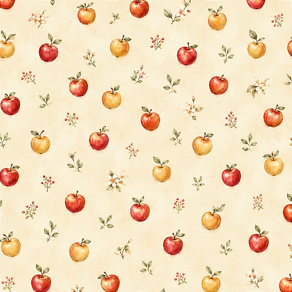 D2837 - New Apple Maçãs e Flores
