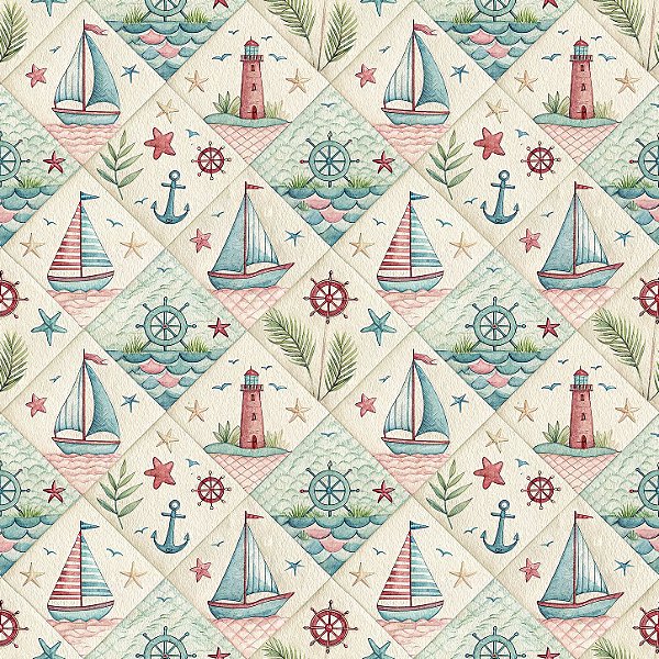 D2707 - Patch Oceano Barquinhos