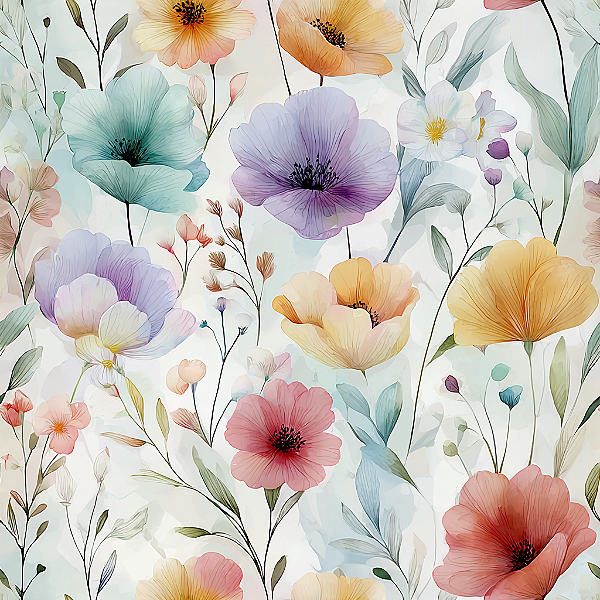 D2717 - Watercolor Meadow Flores