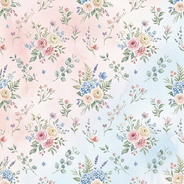 D2852 - Pastel Dream Flores Sombreadas