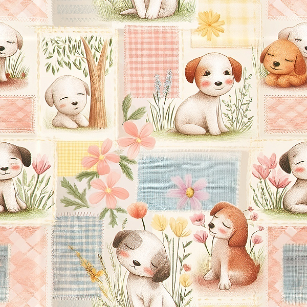 D2845 - Pastel Pet Cachorrinho e Árvore