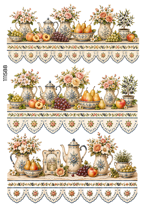 111588 - Estampa Fácil Frutas Vintage