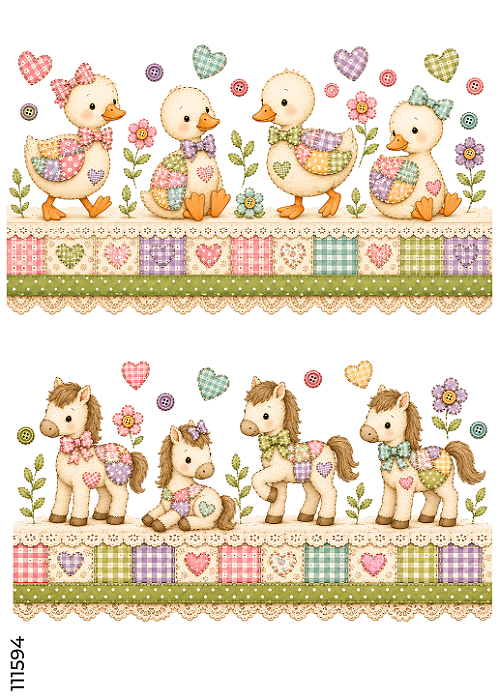 111594 - ESTAMPA FÁCIL Bichinhos Patchwork 1