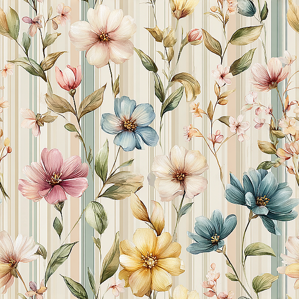 D2759 - Pastel Floral Flores e Listras