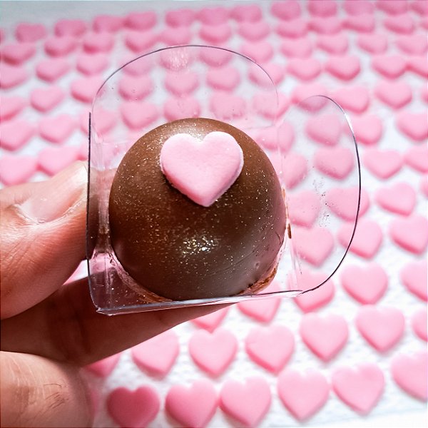 Mix Confeitos Corações Rosa 20 unidades