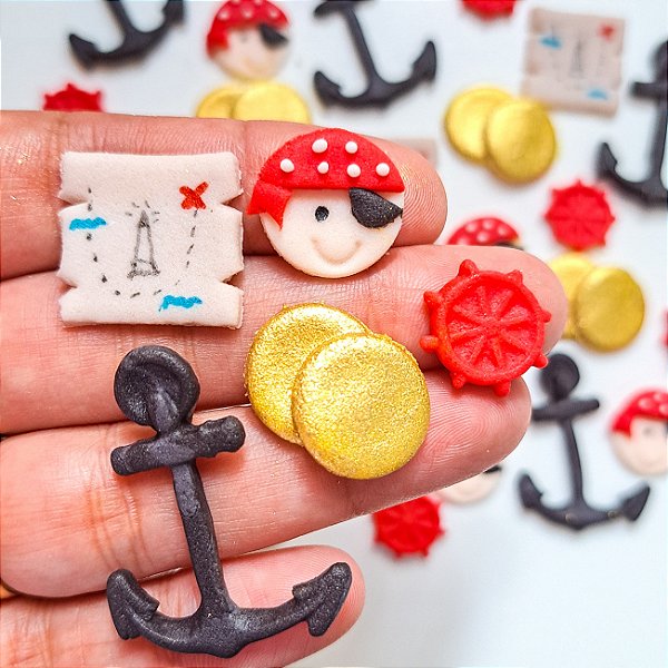 Mix Confeitos  Comestíveis  Tema Piratas 30 unidades