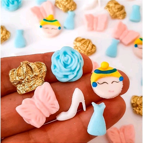 Mix de Confeitos Comestíveis Cinderela 30 Undidades