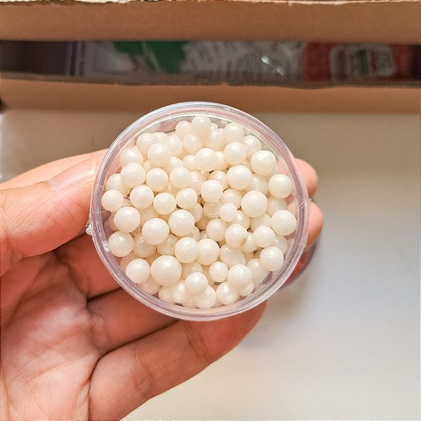 Pérolas de Açúcar Branco Perolado 20 gramas