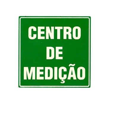 Placa de Sinalização Adesiva Centro de Medição - CMI