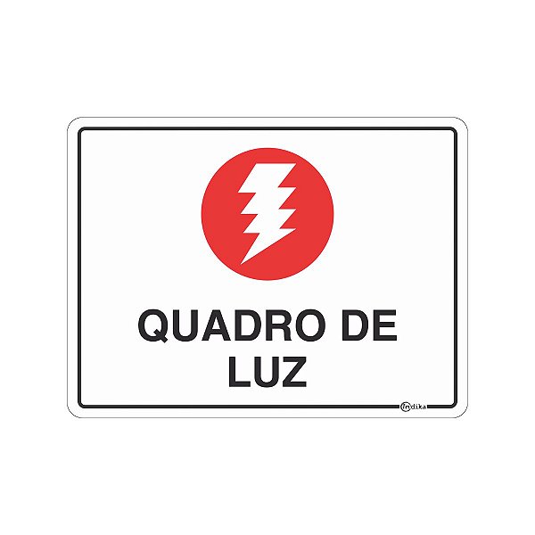 Placa Quadro Luz 15x20