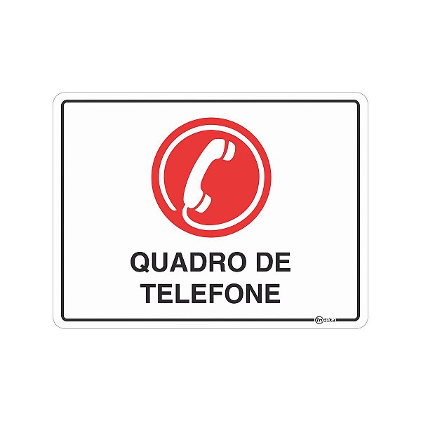 Placa Quadro de Telefone 15x20