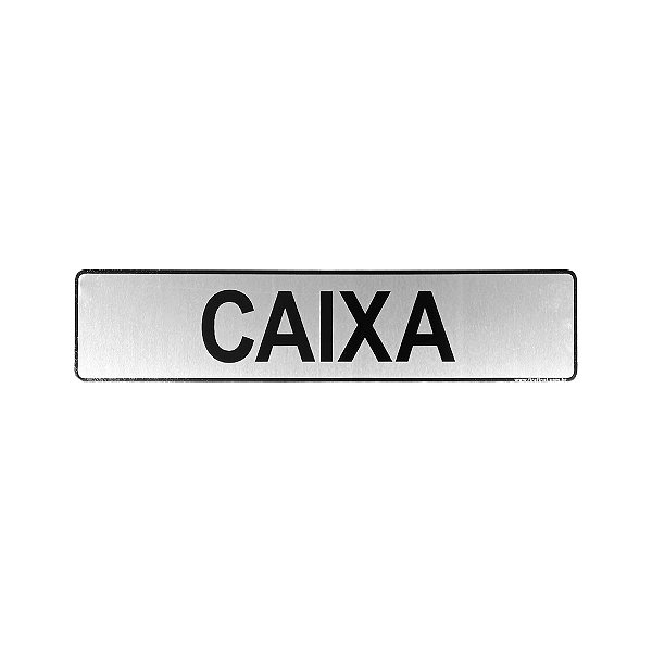 Placa Adesiva Informativa Caixa 25x5 em Aluminio