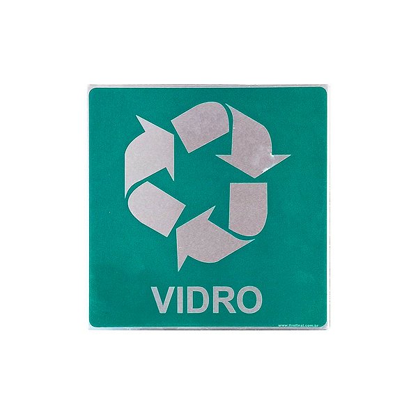 Placa Reciclável Vidro 15x15 - Aluminio
